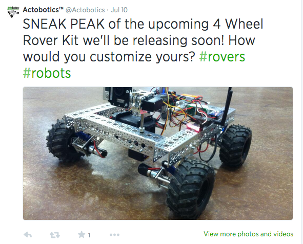 4 Wheel Rover Kit Tweet