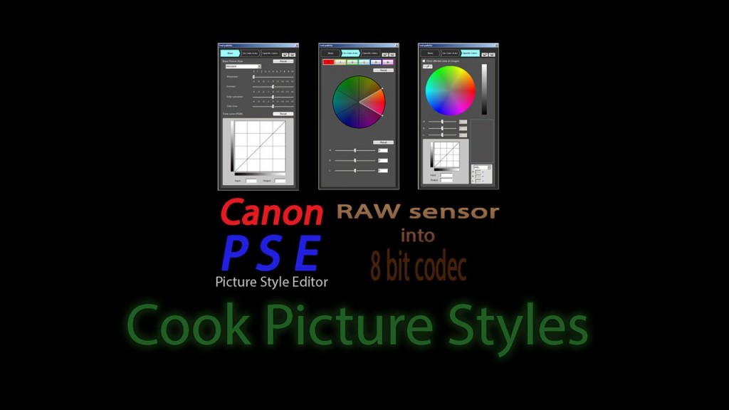 Set of Cook 28 Picture Styles For Canon Cameras: