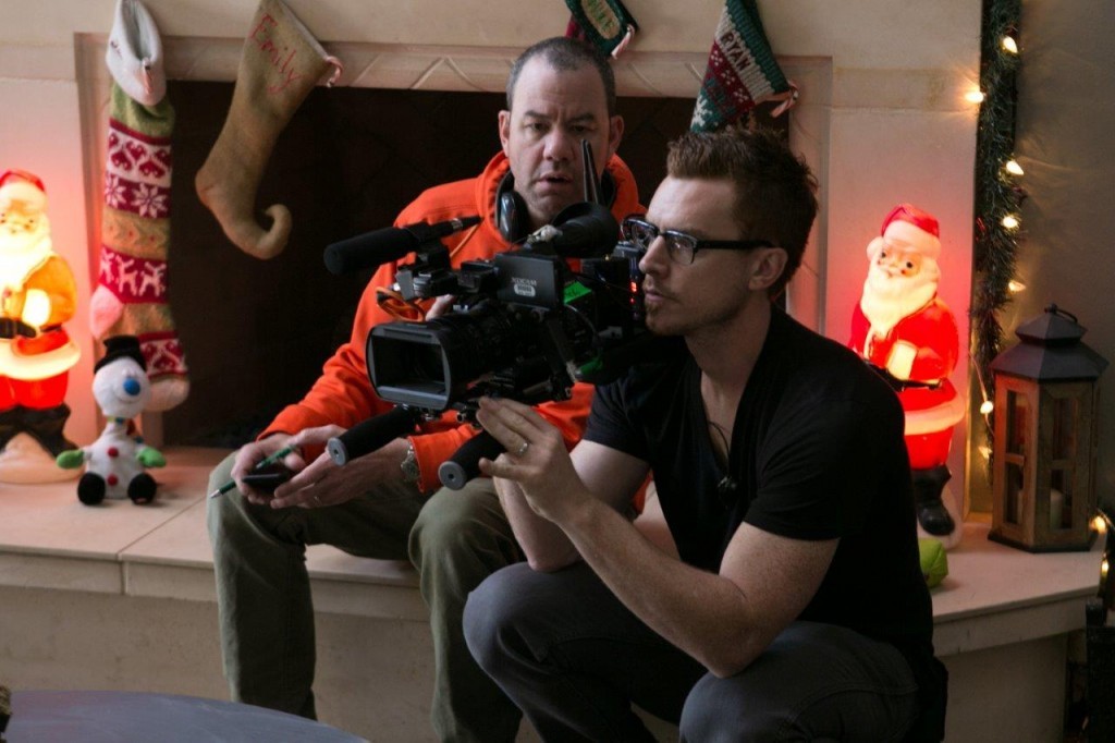 Left to right: Director Gregory Plotkin and Director of Photography John w. Rutland on the set of Paranormal Activity: The Ghost Dimension from Paramount Pictures.Photo credit: Jaimie Trueblood © 2015 Paramount Pictures. All Rights Reserved.