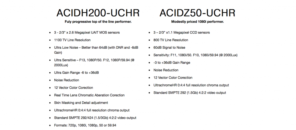 Ross Video Specs