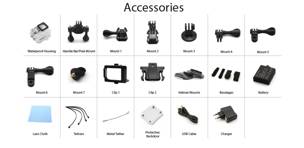 EKEN H9 Accessories