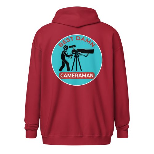 Best Damn Cameraman #4 – Gildan Zip Hoodie